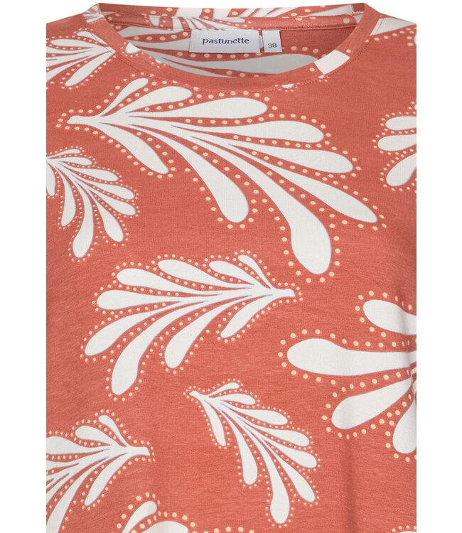 ladies brown cotton-mix nightdress 'lovely leafs'