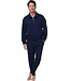 men's french terry home-lounge suit with collar zip 'relax modern'
