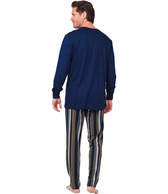 men's cotton-modal pyjama set 'modern stripes'