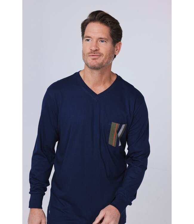 Heren pyjama van katoen-modal 'modern stripes'