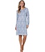 Warm dames nachthemd met lange mouwen ‘watercolour waves’