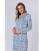 Warm dames nachthemd met lange mouwen ‘watercolour waves’