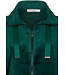 Luxe groene velours dames ochtendjas met rits 'chic green beauty'
