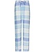 Doorknoop pyjama met lange mouwen van katoen-flanel 'cool blue checks'