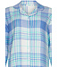 Doorknoop pyjama met lange mouwen van katoen-flanel 'cool blue checks'