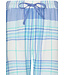 Doorknoop pyjama met lange mouwen van katoen-flanel 'cool blue checks'