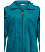 Groene velours lounge- huispak voor dames met rits 'velvet green  stripes'