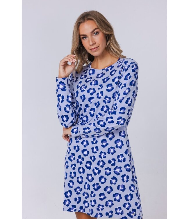 cotton interlock long sleeve nightdress 'chic flower'