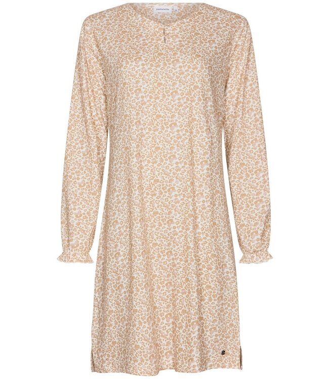 ladies long sleeve organic cotton nightdress 'chic flowers'