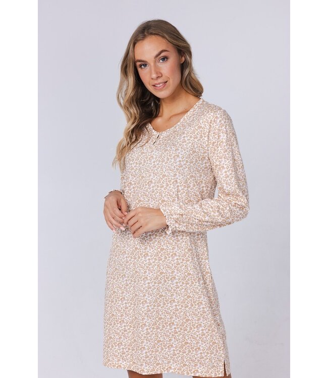 ladies long sleeve organic cotton nightdress 'chic flowers'