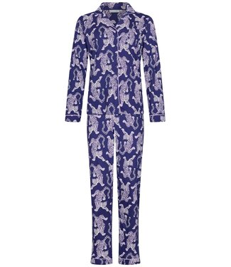 Rebelle Trendy doorknoop pyjama van bio-katoen 'fantastic feline'