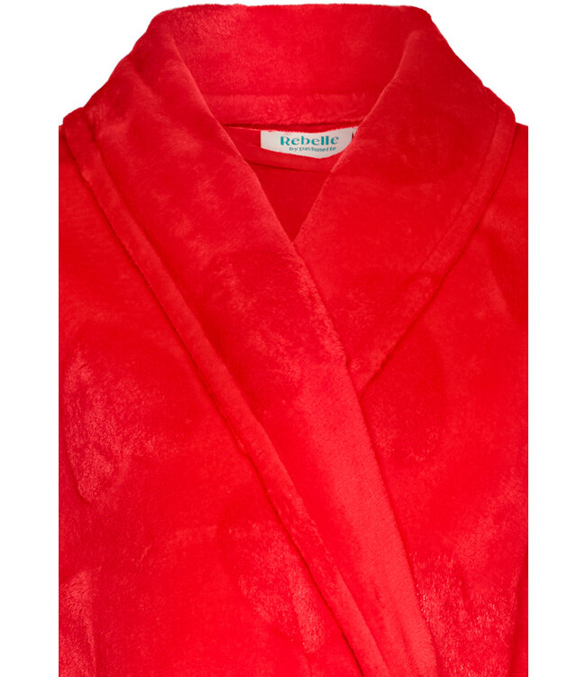 girls soft flannel fleece wrap-over morninggown 'sweet hearts'