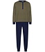Pastunette for Men Heren pyjamaset met knoopjes van biologische katoen 'geometric blocks'