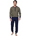 men's organic cotton pyjama set with buttons 'geometric blocks'