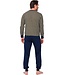 men's organic cotton pyjama set with buttons 'geometric blocks'