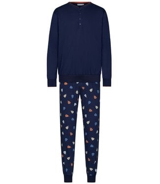 Pastunette for Men Heren pyjamaset met knopen van katoen-polyester 'woolly hat'