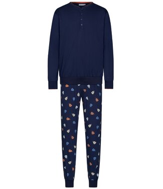 Pastunette for Men men's cotton-mix pyjama set with buttons 'woolly hat'