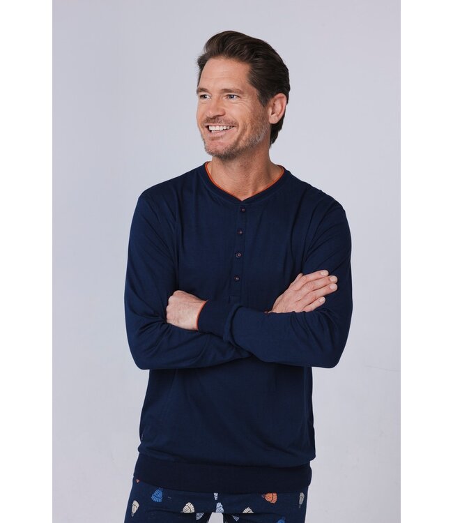 men's cotton-mix pyjama set with buttons 'woolly hat'