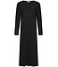 Pastunette Premium Luxe donkergrijze lounge relax-jurk 'soft subtle stripe'