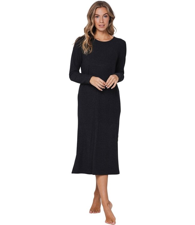 luxury dark grey home lounge relax dress 'soft subtle stripe'