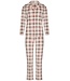 Pastunette Warme, doorknoop dames pyjama ‘champagne pink check’