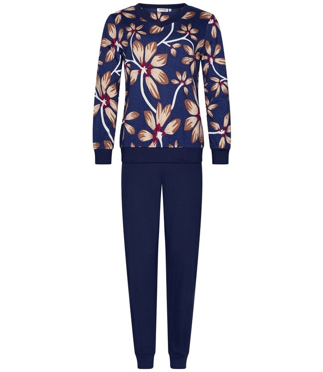 Dames pyjama van katoen-interlock 'passion flower'