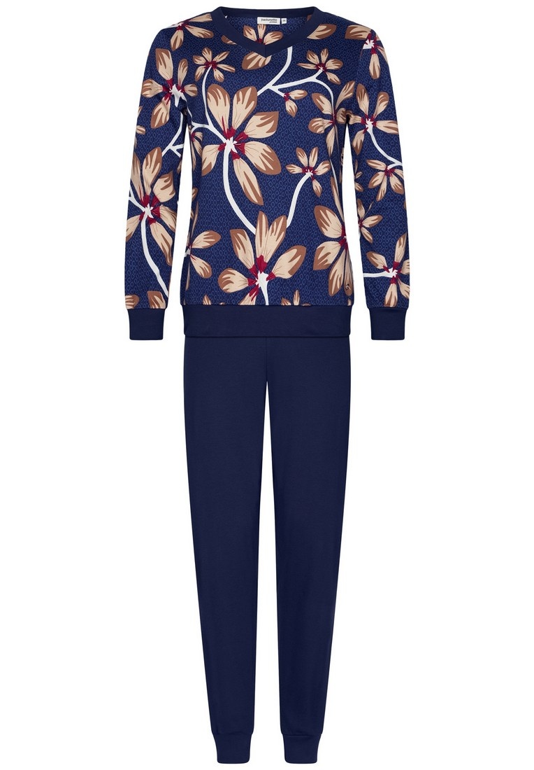 Sportief blauw heren huispak Hajo interlock | | Online de mooiste pyjama's, nachthemden, ondermode en meer