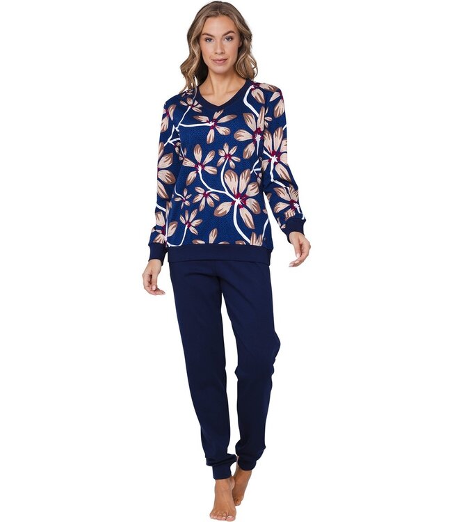 Dames pyjama van katoen-interlock 'passion flower'