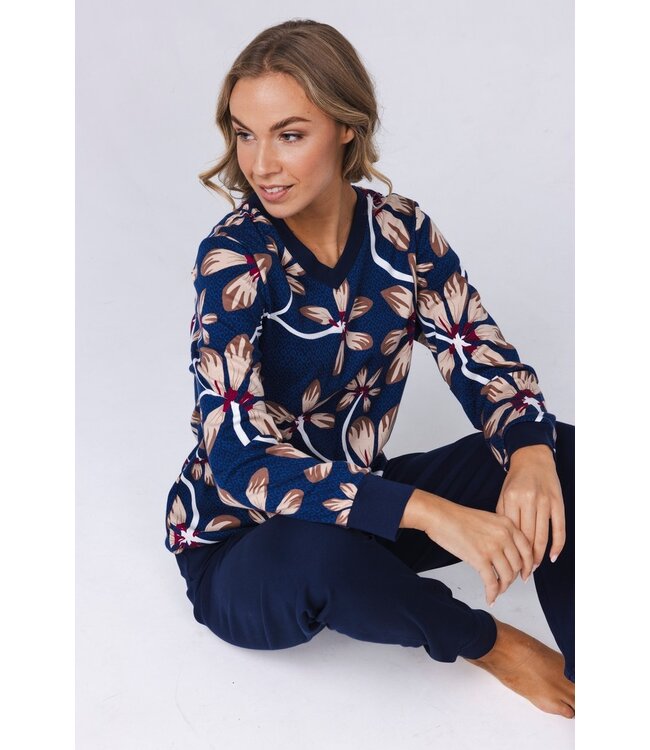 ladies cotton interlock pyjama 'passion flower'