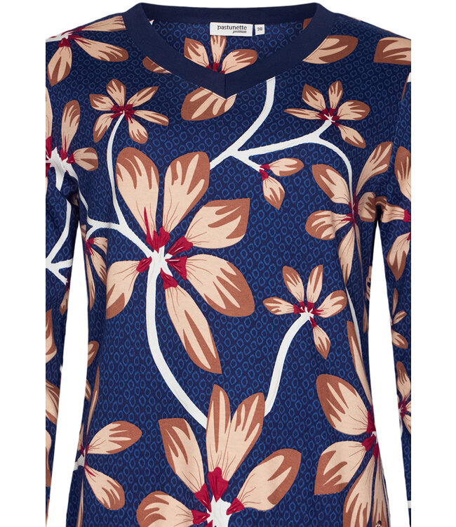 Dames pyjama van katoen-interlock 'passion flower'