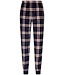 Heren lounge-huispak van blauw velours 'modern checks'