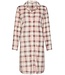 Warm, doorknoop dames nachthemd ‘champagne pink check’