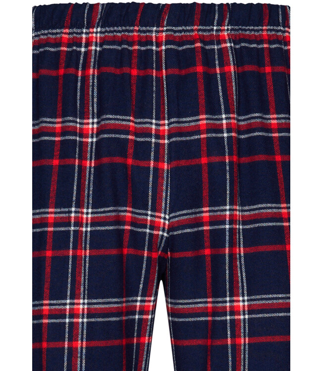 Doorknoop heren pyjama van katoen-flanel 'trendy checks'