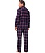 Doorknoop heren pyjama van katoen-flanel 'trendy checks'