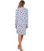 light grey melee long sleeve nightdress 'lots of lovehearts'