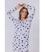 light grey melee long sleeve nightdress 'lots of lovehearts'