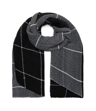 Pastunette Premium warm, one size black scarf 'block checks'