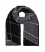 warm, one size black scarf 'block checks'