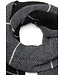 warm, one size black scarf 'block checks'