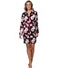 Doorknoop nachthemd van katoen-polyester mix 'bold blooms'
