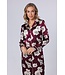 full button polyester-satin nightdress 'bold blooms'