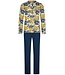 Dames pyjama van katoen met lange mouwen en knoopjes 'forest flowers'