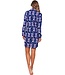 trendy full button organic cotton nightdress 'fantastic feline'