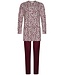 Pastunette Premium Rode katoen-modal pyjama met knopen 'little flowers'