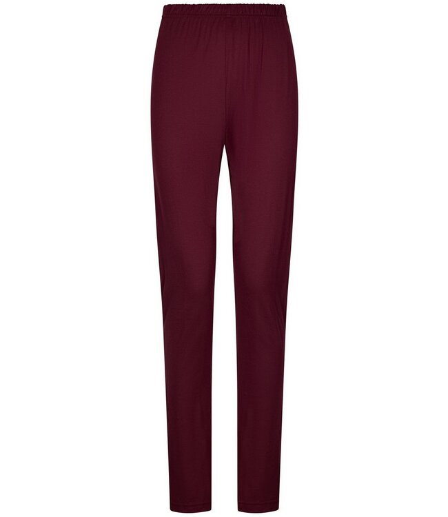 rich red cotton-modal pyjama with buttons 'little flowers'