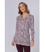 Rode katoen-modal pyjama met knopen 'little flowers'