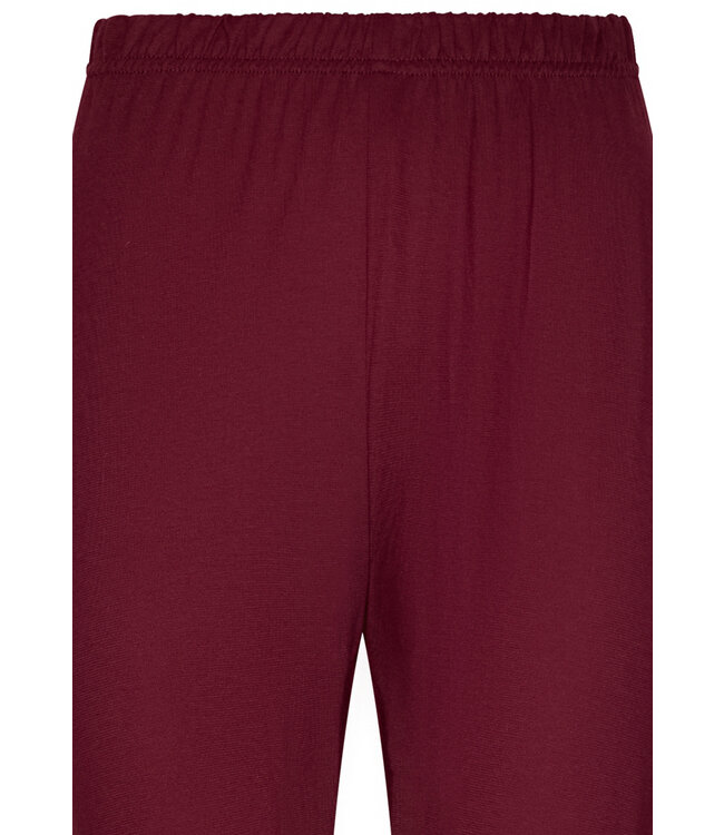 rich red cotton-modal pyjama with buttons 'little flowers'