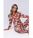 Bruine dames pyjama van katoen-elastan-mix ‘lovely leafs’
