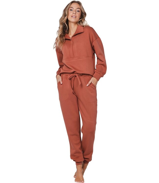 ladies autumn brown home suit 'soft slumber'