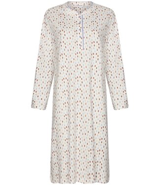 Pastunette ladies cotton nightdress with buttons 'pastel dashes'